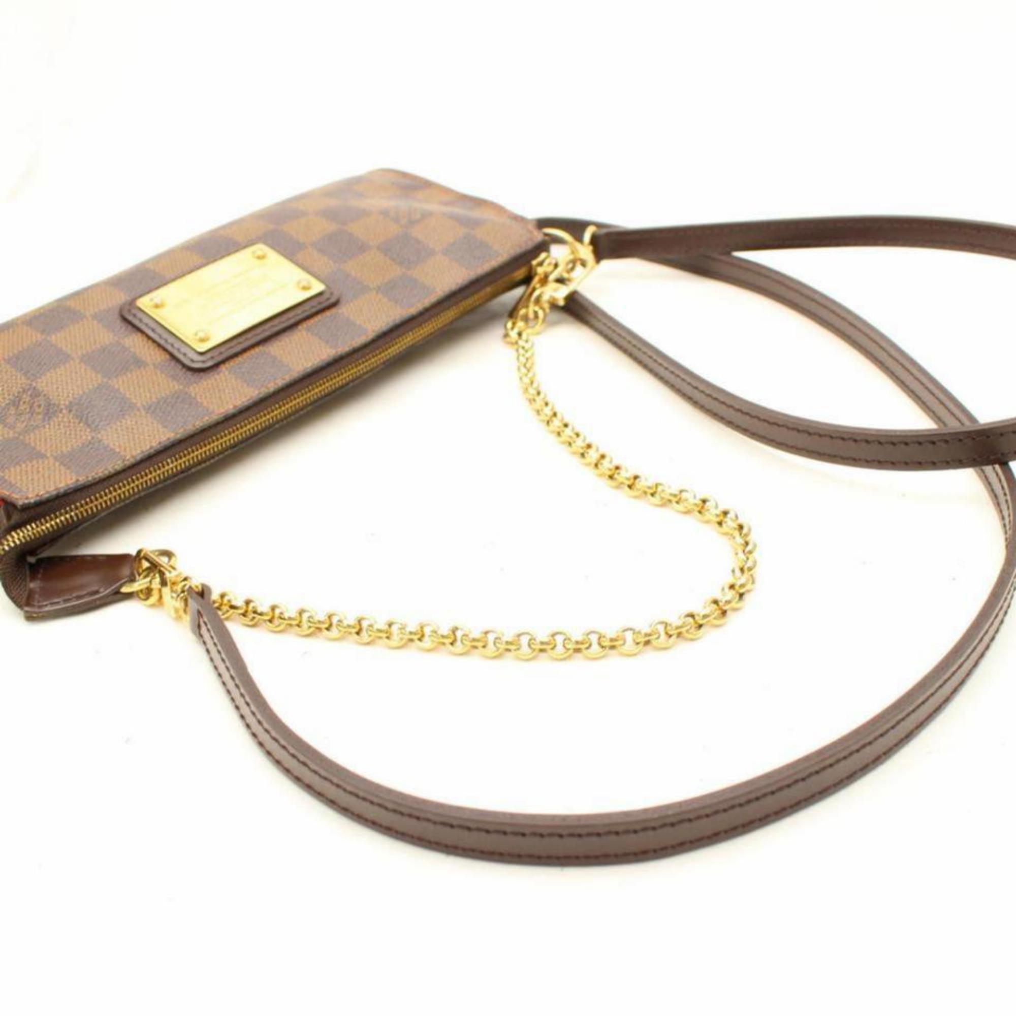 Black Louis Vuitton Eva Damier Ebene Sophie 2way Crossbody Eva) 867019 Shoulder Bag For Sale