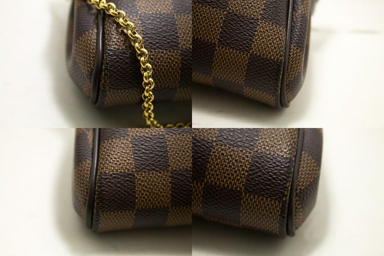 Louis Vuitton Eva Ebene Damier Canvas Shoulder Bag Handbag Gold For Sale at 1stdibs