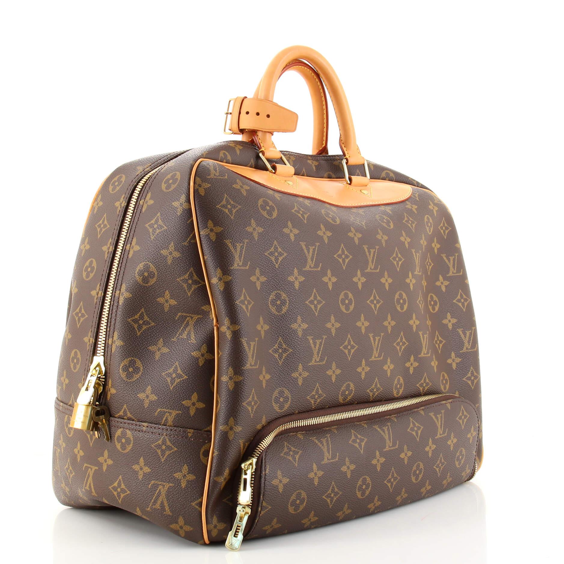 Brown Louis Vuitton Evasion Travel Bag Monogram Canvas MM