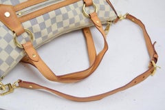 Louis Vuitton Evora Damier Azur Mm 867371 White Coated Canvas Shoulder Bag