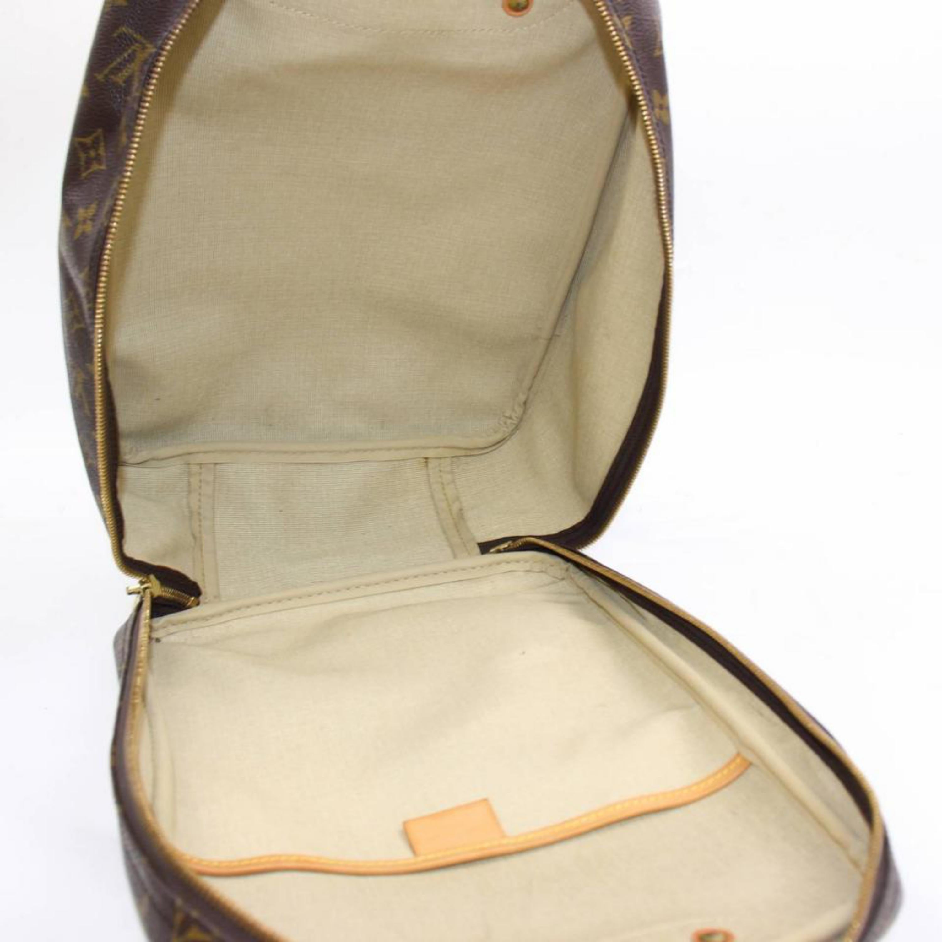 Louis Vuitton Excursion Monogram Sac Shoe Carrier 868281 Brown Coated Canvas Sat For Sale 5