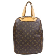 Louis Vuitton Excursion Monogram Sac Shoe Carrier 868281 Brown Coated Canvas Sat