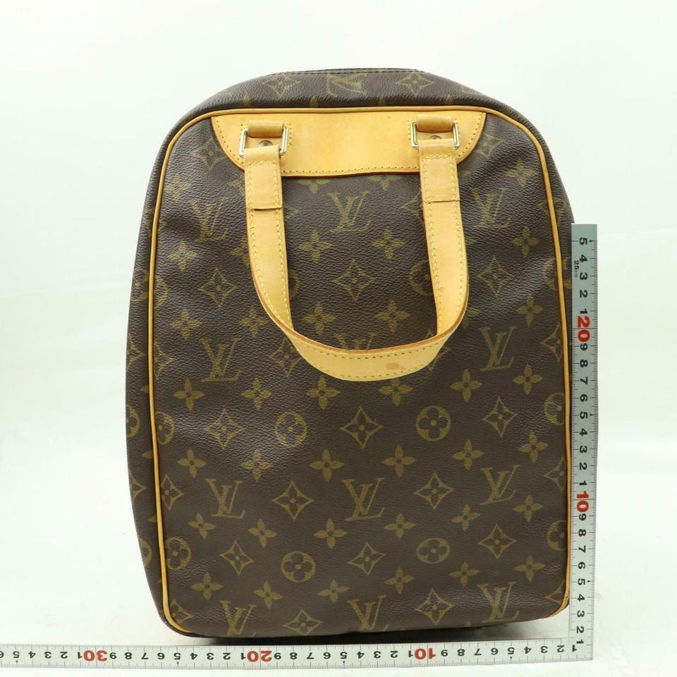 Black Louis Vuitton Excursion Monogram Sac Travel and Shoe Carrier 870438 Brown Coated For Sale