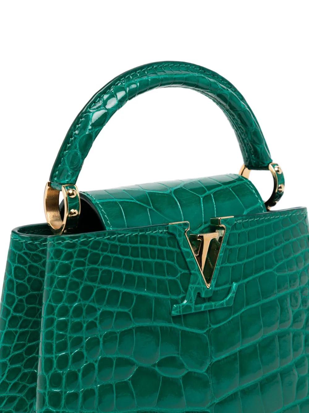 Louis Vuitton Emeral Green Capucines Mini Bag In Excellent Condition In London, GB