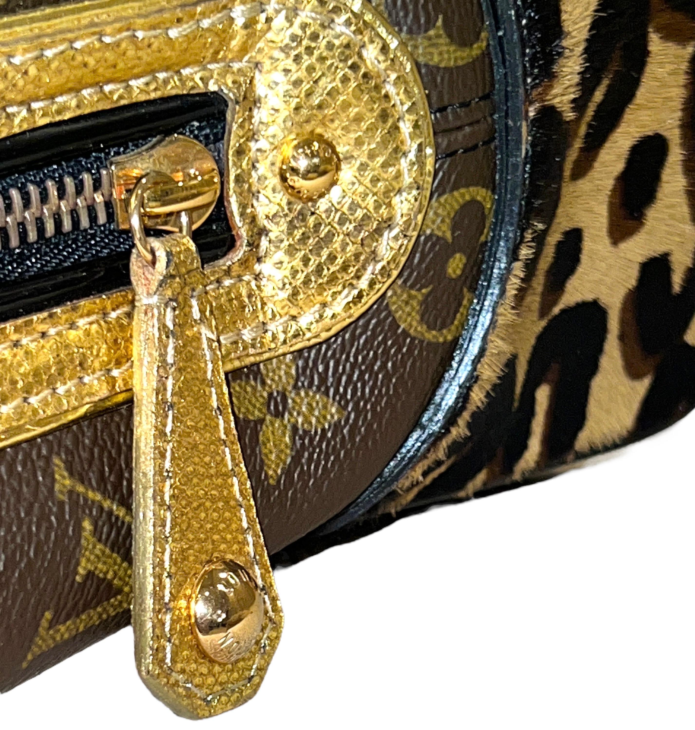LOUIS VUITTON Bolso de piel de leopardo con monograma LV exótico 2006 Sprouse Tribute en venta 4