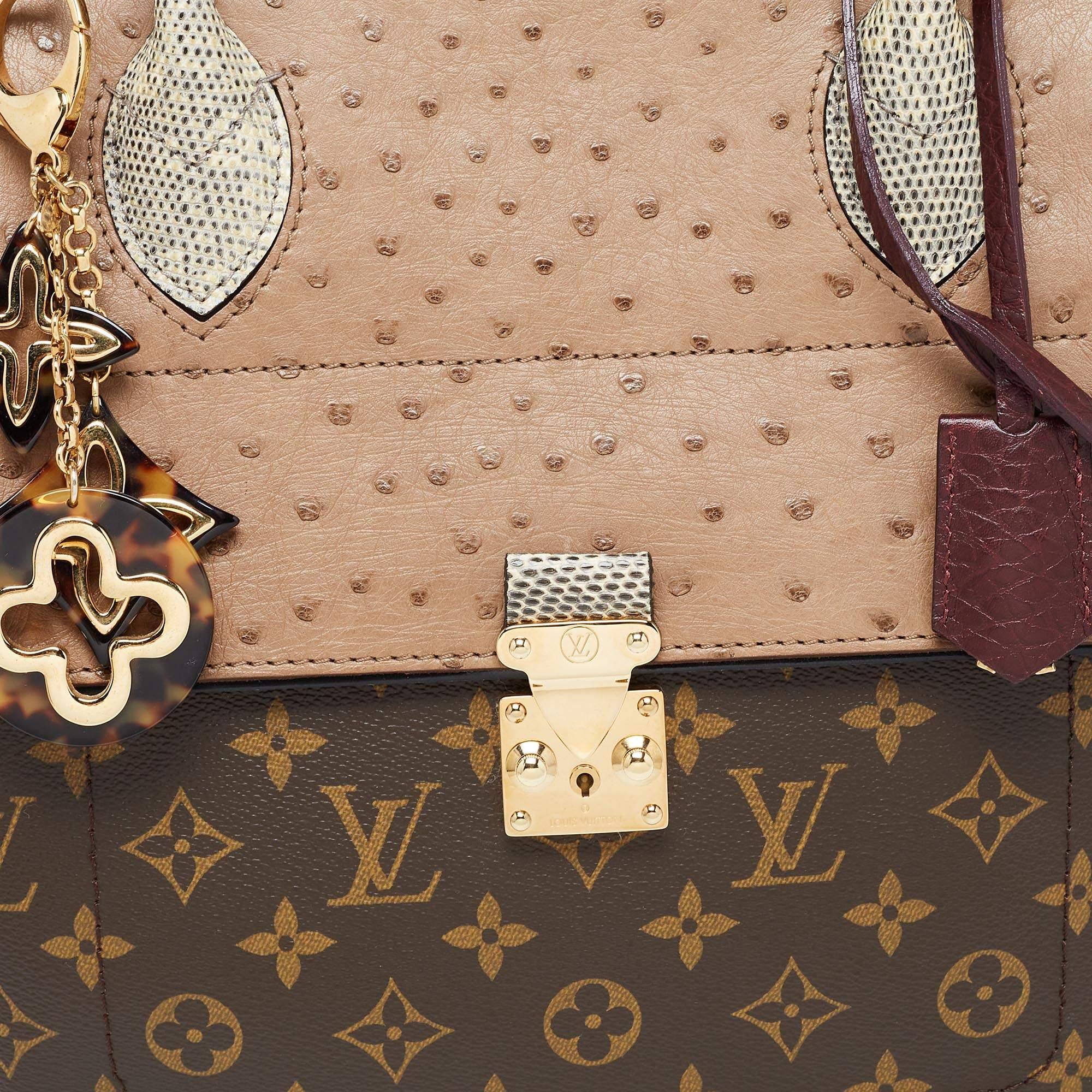 Louis Vuitton Exotique Monogram Lizard, Ostrich and Leather Limited Edition  For Sale 7