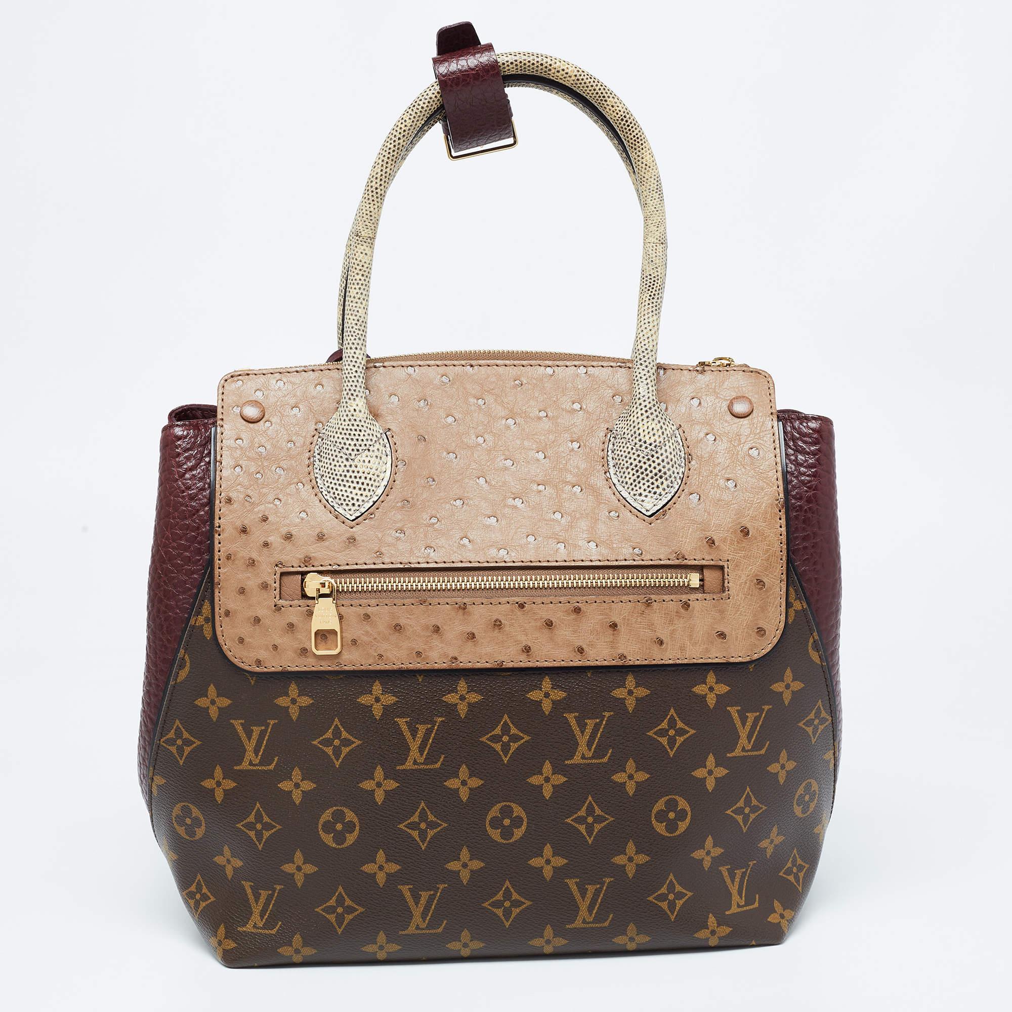 Louis Vuitton Exotique Monogram Lizard, Ostrich and Leather Limited Edition  For Sale 8