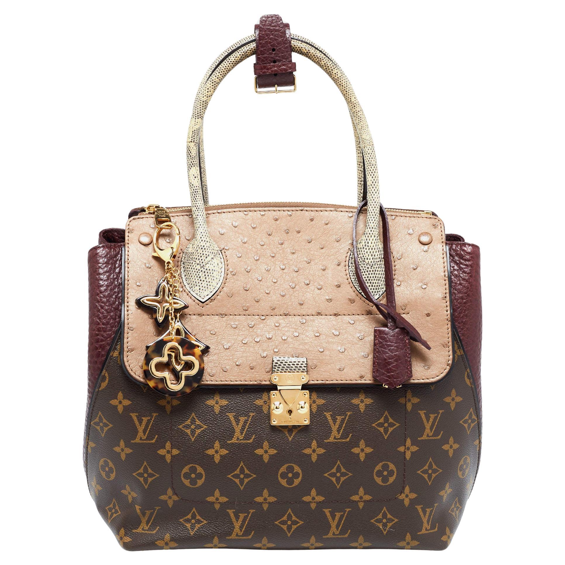 Louis Vuitton Exotique Monogram Lizard, Ostrich and Leather Limited Edition  For Sale