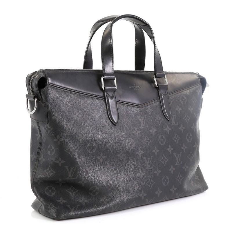 Black Louis Vuitton Explorer Briefcase Monogram Eclipse Canvas