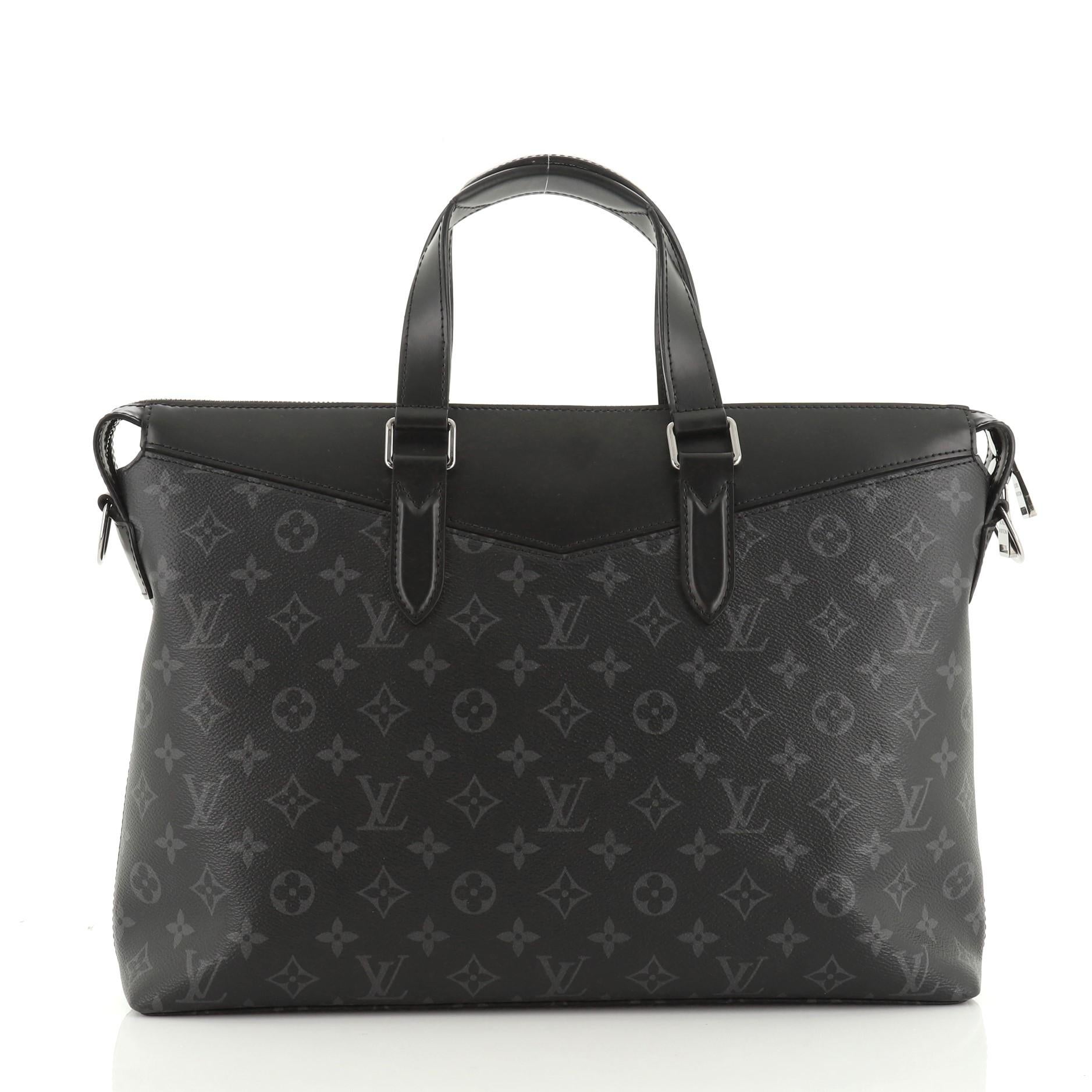 Black Louis Vuitton Explorer Briefcase Monogram Eclipse Canvas