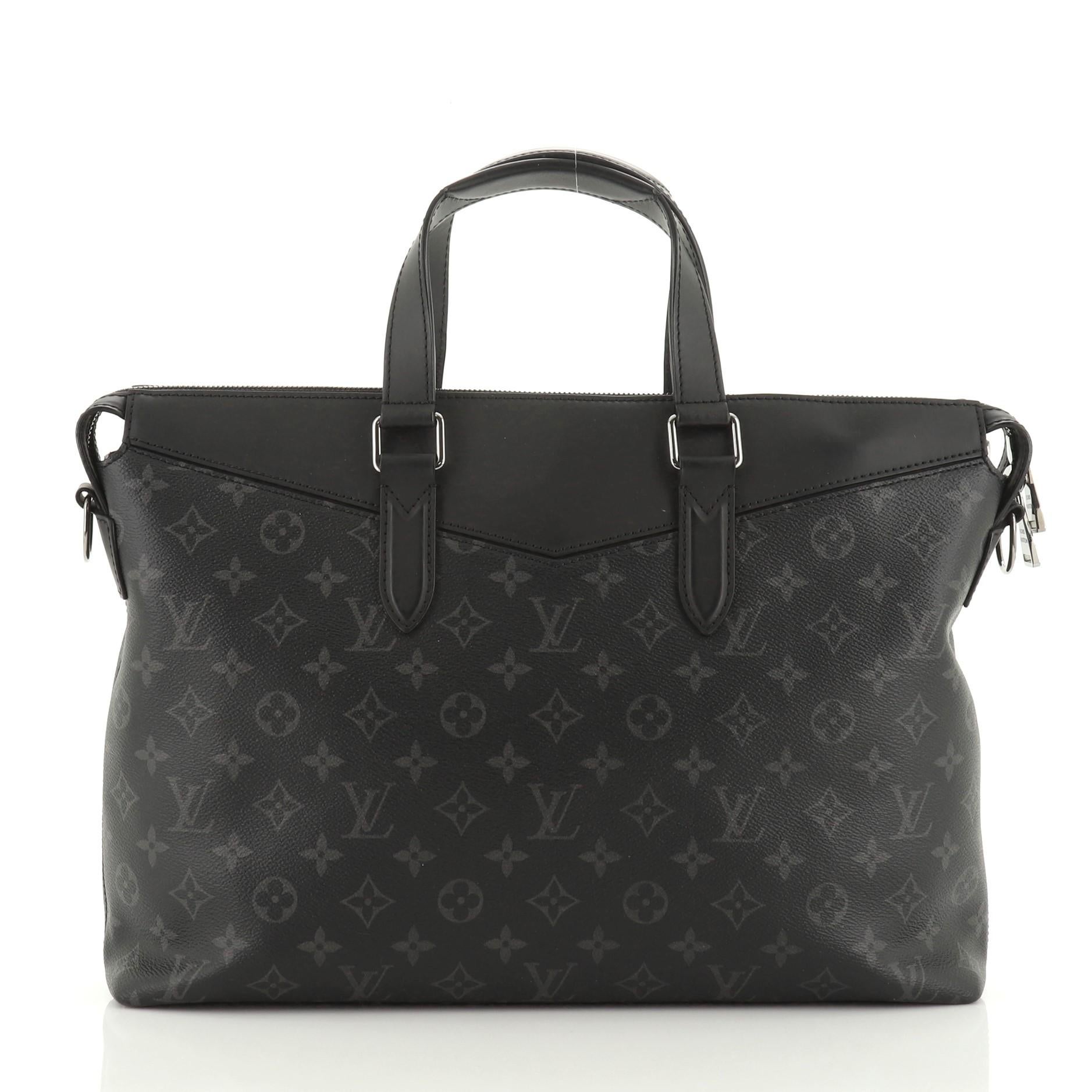 Black Louis Vuitton Explorer Briefcase Monogram Eclipse Canvas