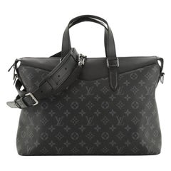 Louis Vuitton M40566 Briefcase Explorer Monogram Eclipse Canvas Handbag  Black