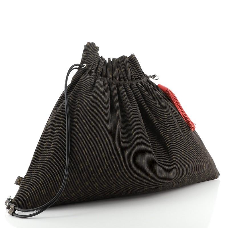 Black Louis Vuitton Explorer Shoulder Bag Pleated Monogram Canvas GM