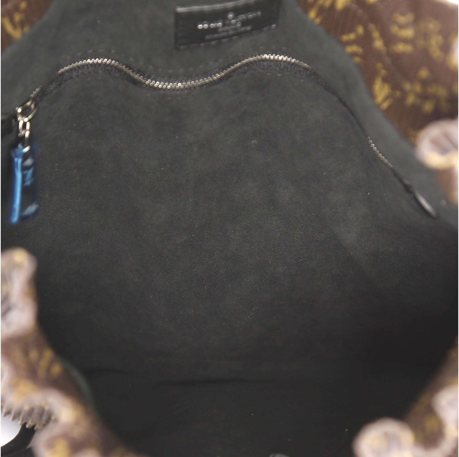 Black Louis Vuitton Explorer Shoulder Bag Pleated Monogram Canvas MM