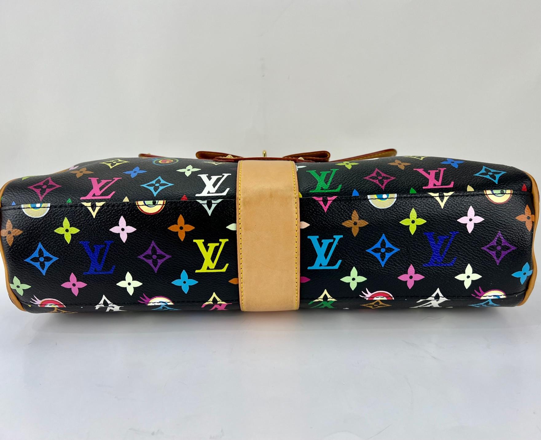 Black LOUIS VUITTON Eye Love You Multicore Noir Murakami Limited Edition#262 Insert 