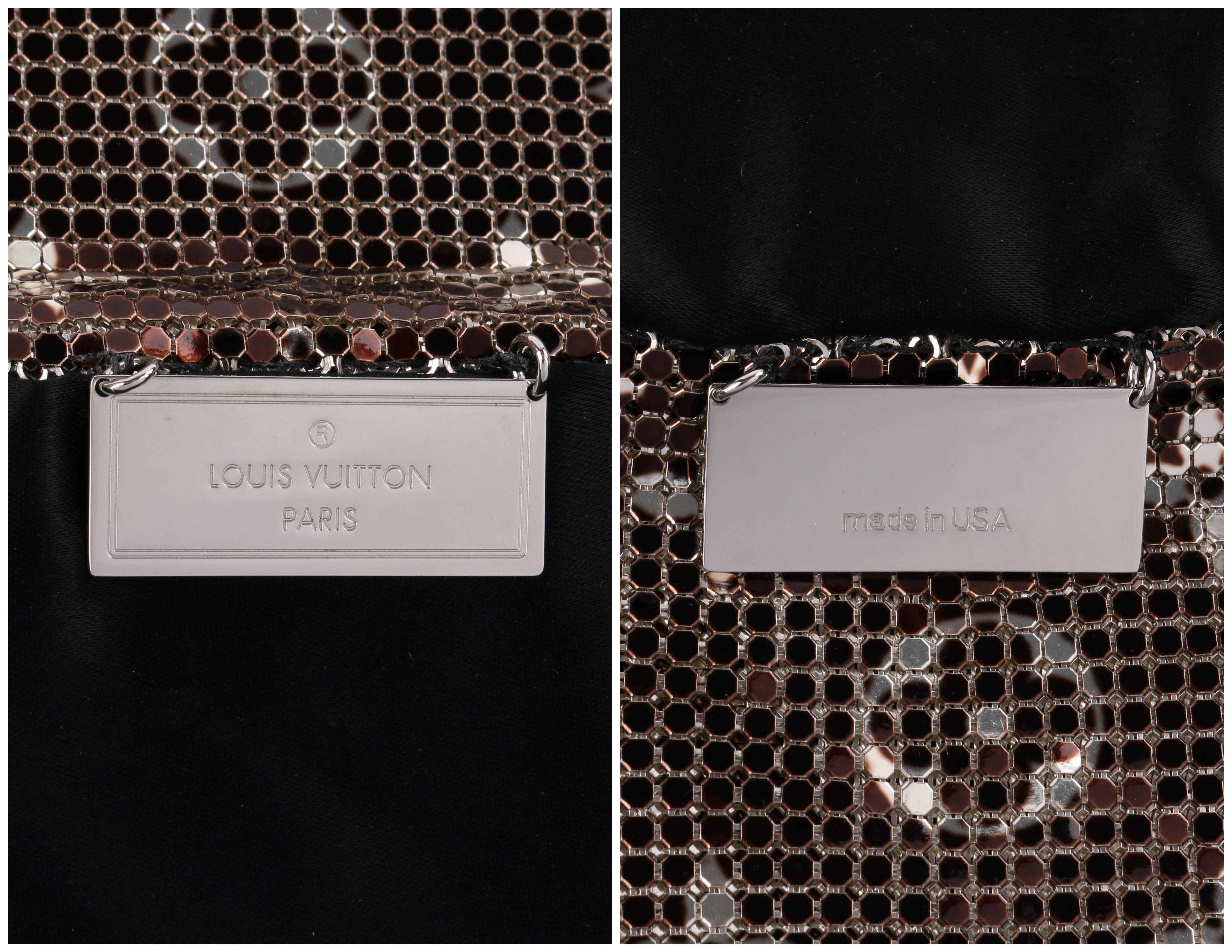 LOUIS VUITTON F/W 2002 “Frances” Metallic Monogram Metal Mesh Crossbody Handbag 4