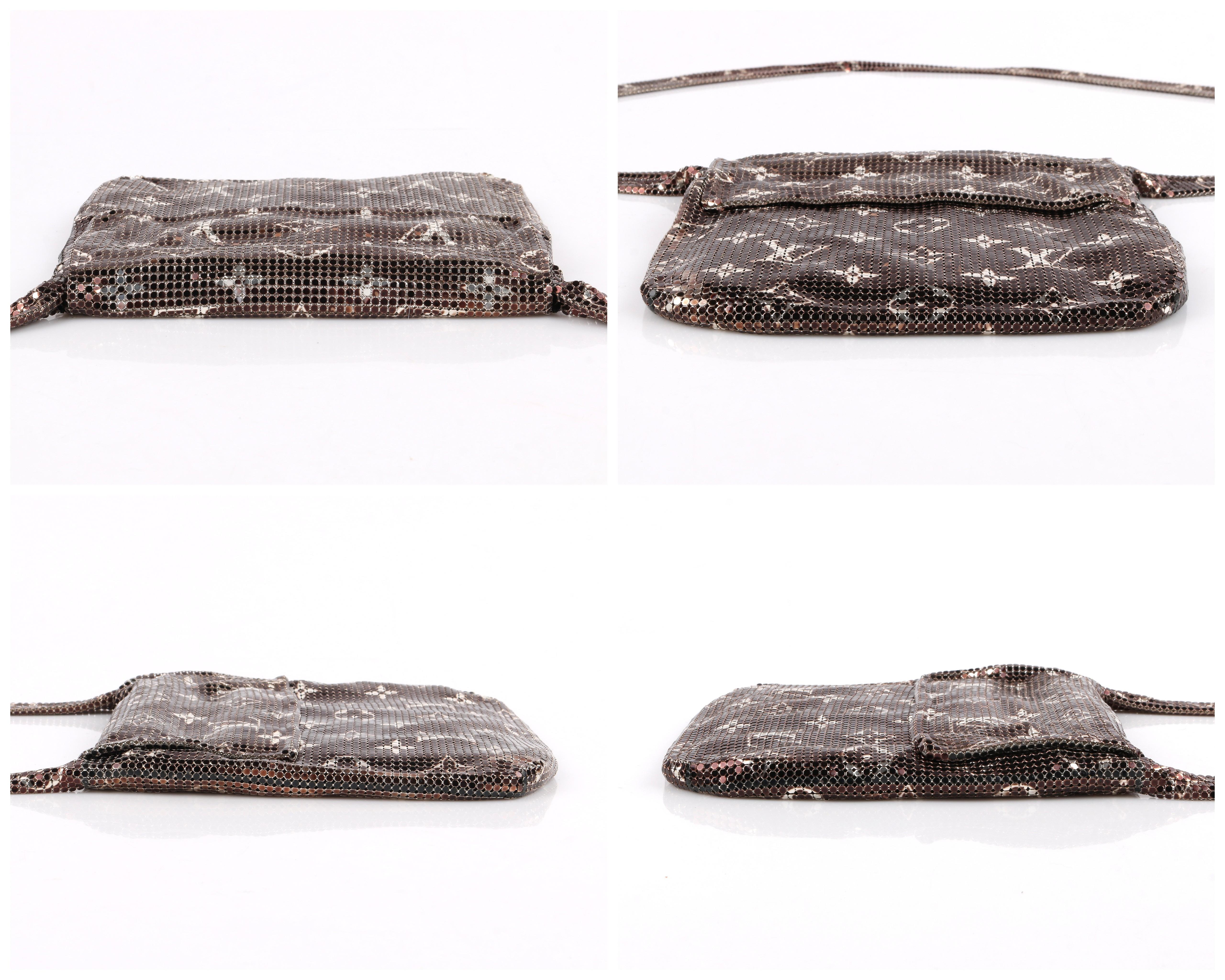 LOUIS VUITTON F/W 2002 “Frances” Metallic Monogram Metal Mesh Crossbody Handbag In Good Condition In Thiensville, WI