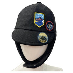 Louis Vuitton F/W 2018 limited edition Alpes shearling patch hat Louis Vuitton F/W 2018 limited edition Alpes shearling patch hat