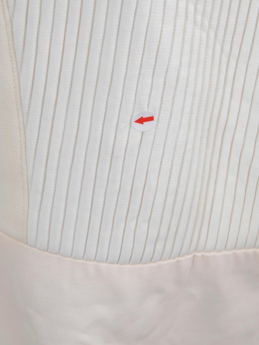 Louis Vuitton F/W14 Geripptes Kleid mit Reißverschluss und Paneel Größe M im Angebot 3