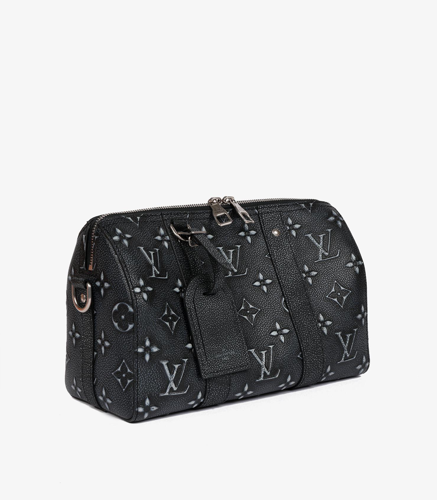 Black Louis Vuitton Faded Charcoal Grey Monogram Empreinte City KeepalL