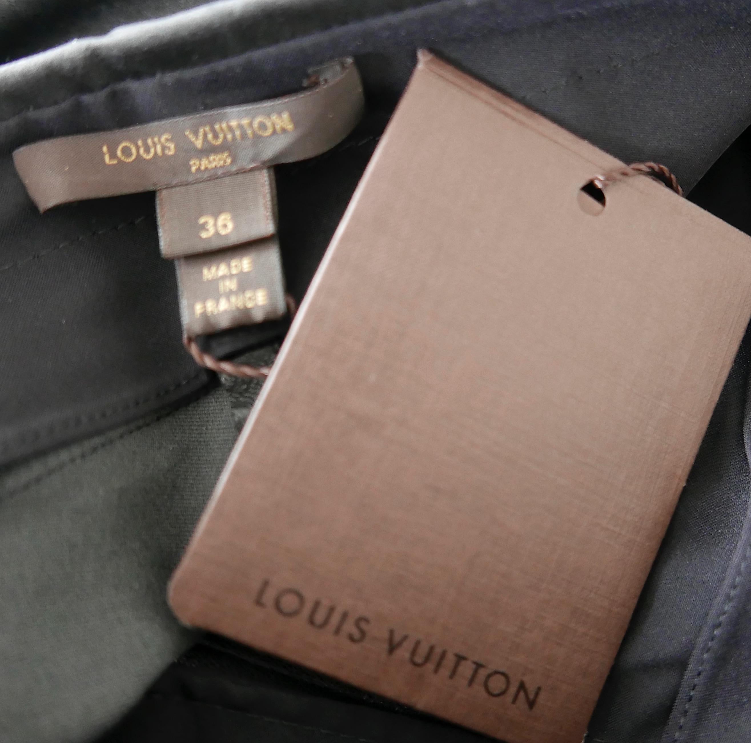 Louis Vuitton Herbst 2017 Schwarze Hose aus Leder und Jersey in Skinny im Angebot 3