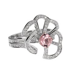 Louis Vuitton Fans & Umbrellas 18k White Gold Diamond Tourmaline Cocktail Ring