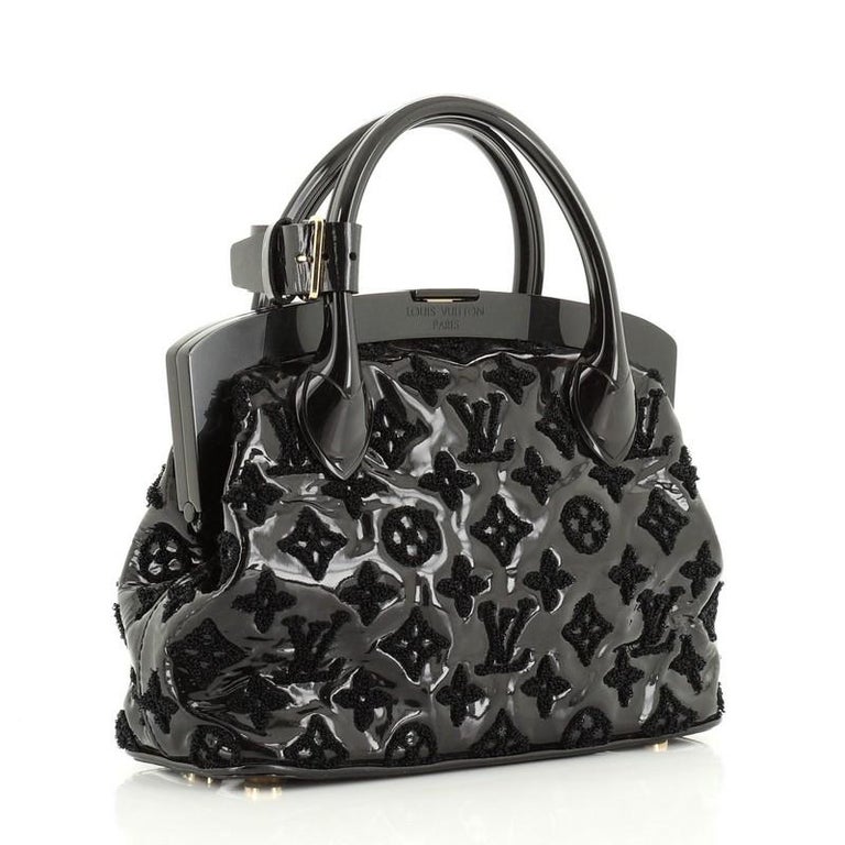 Louis Vuitton Boudoir Lockit Chain Soft Sided Tote Bag Black