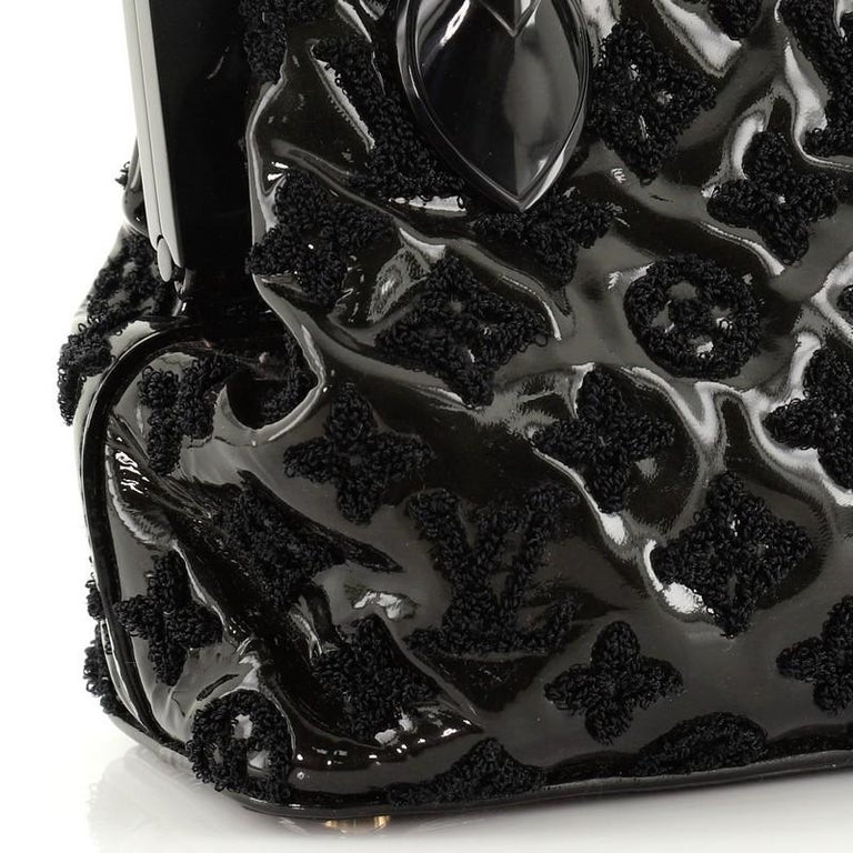 Louis Vuitton Fascination Lockit Frame Handbag Patent Lambskin BB at 1stDibs