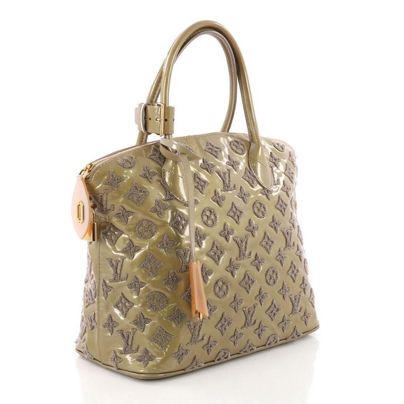Louis Vuitton Fascination Lockit Handbag Patent Lambskin In Good Condition In NY, NY