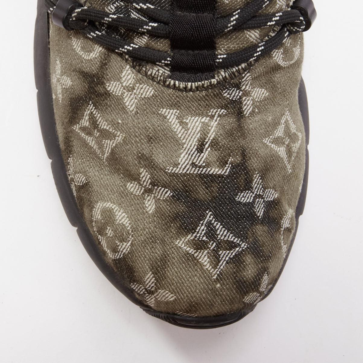 LOUIS VUITTON Fastlane LV monogram laced fabric low top sneakers UK9 EU43 1