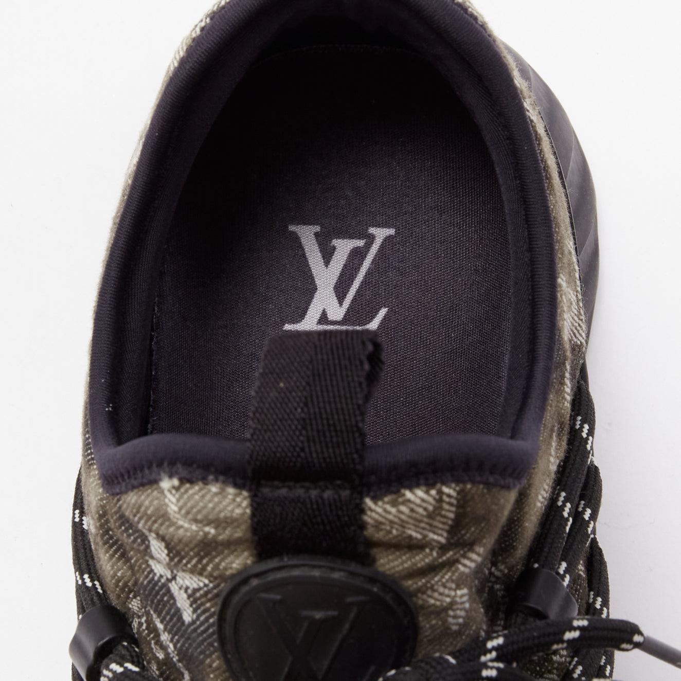 LOUIS VUITTON Fastlane LV monogram laced fabric low top sneakers UK9 EU43 4