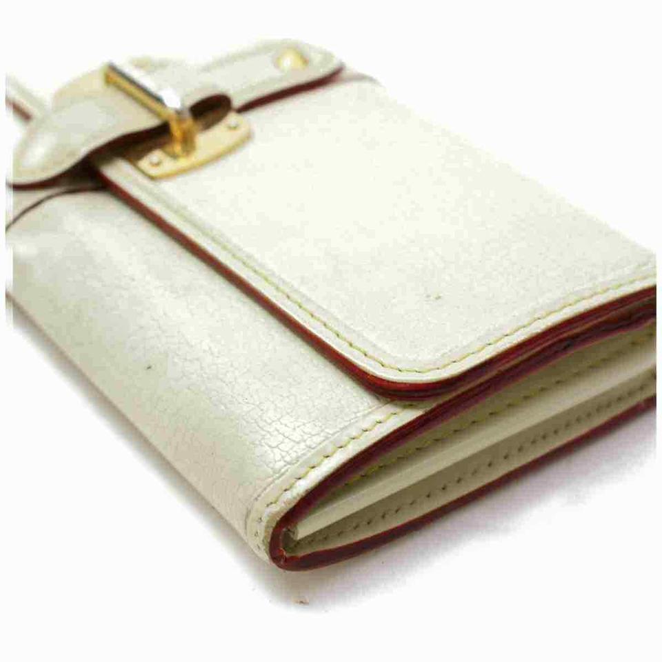 Louis Vuitton Favori Suhali Leather Wallet Portefeuille Le Fabuleux Cream 860548 For Sale 4