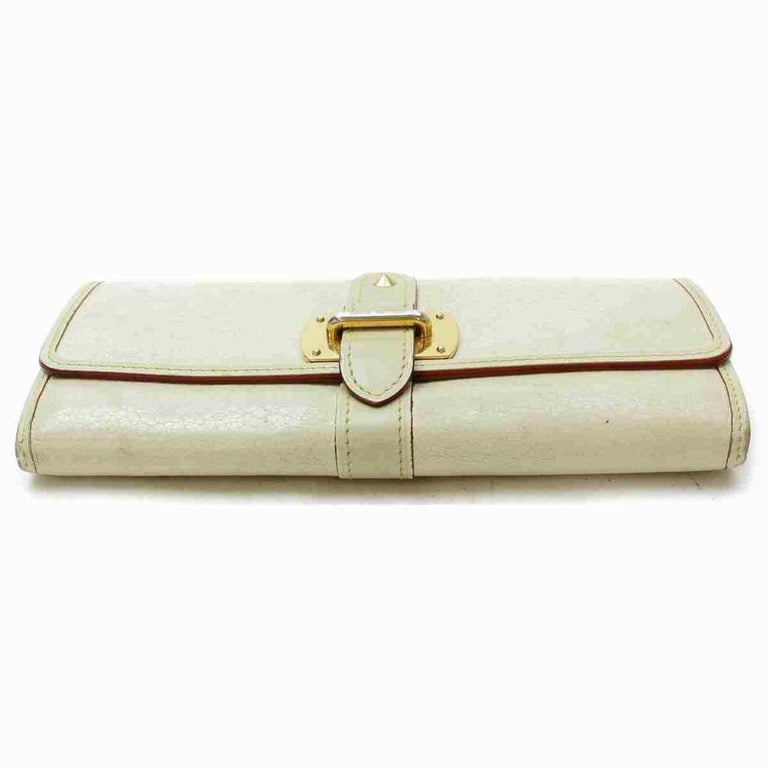 Louis Vuitton Favori Suhali Leather Wallet Portefeuille Le Fabuleux Cream  860548 For Sale at 1stDibs