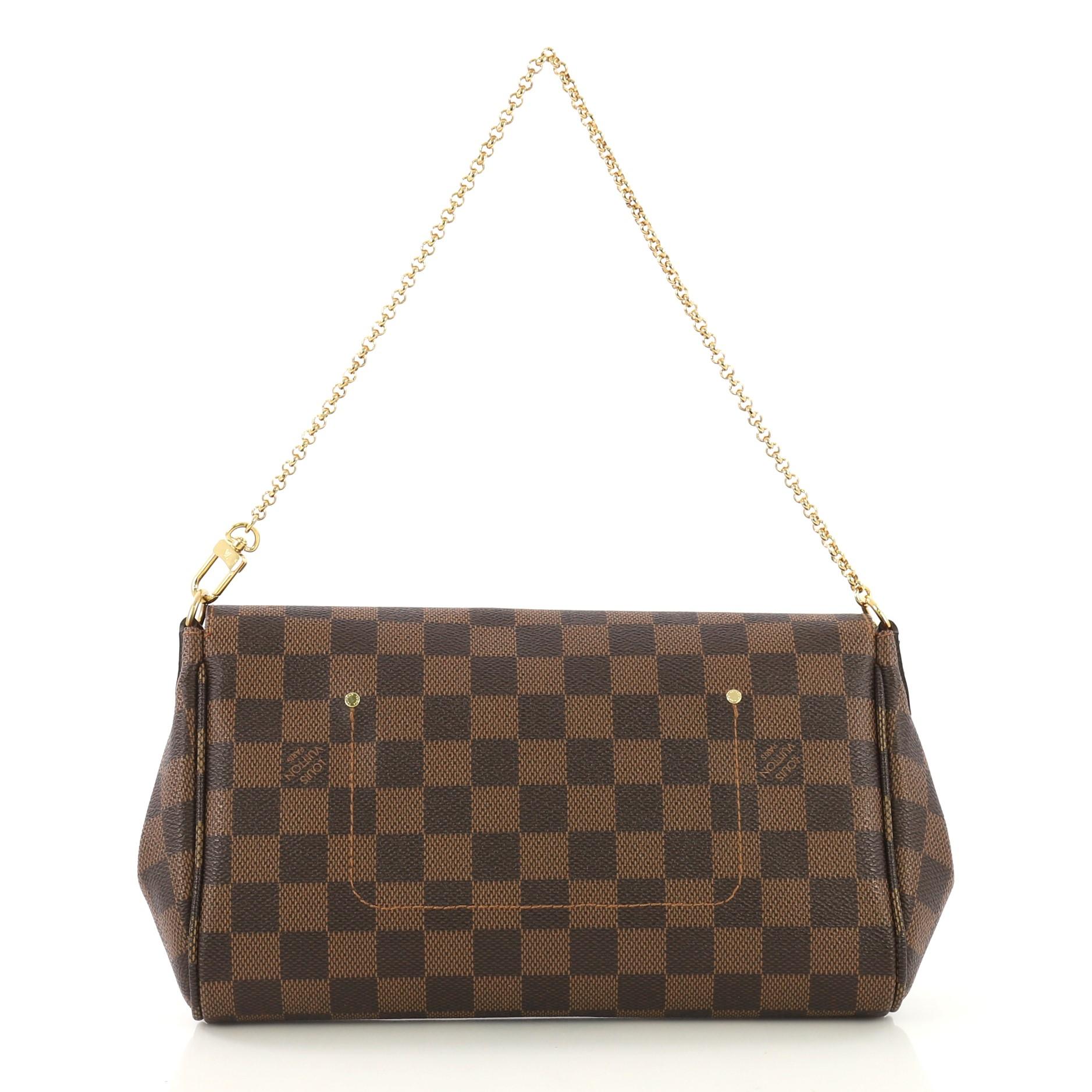 Black Louis Vuitton Favorite Handbag Damier MM