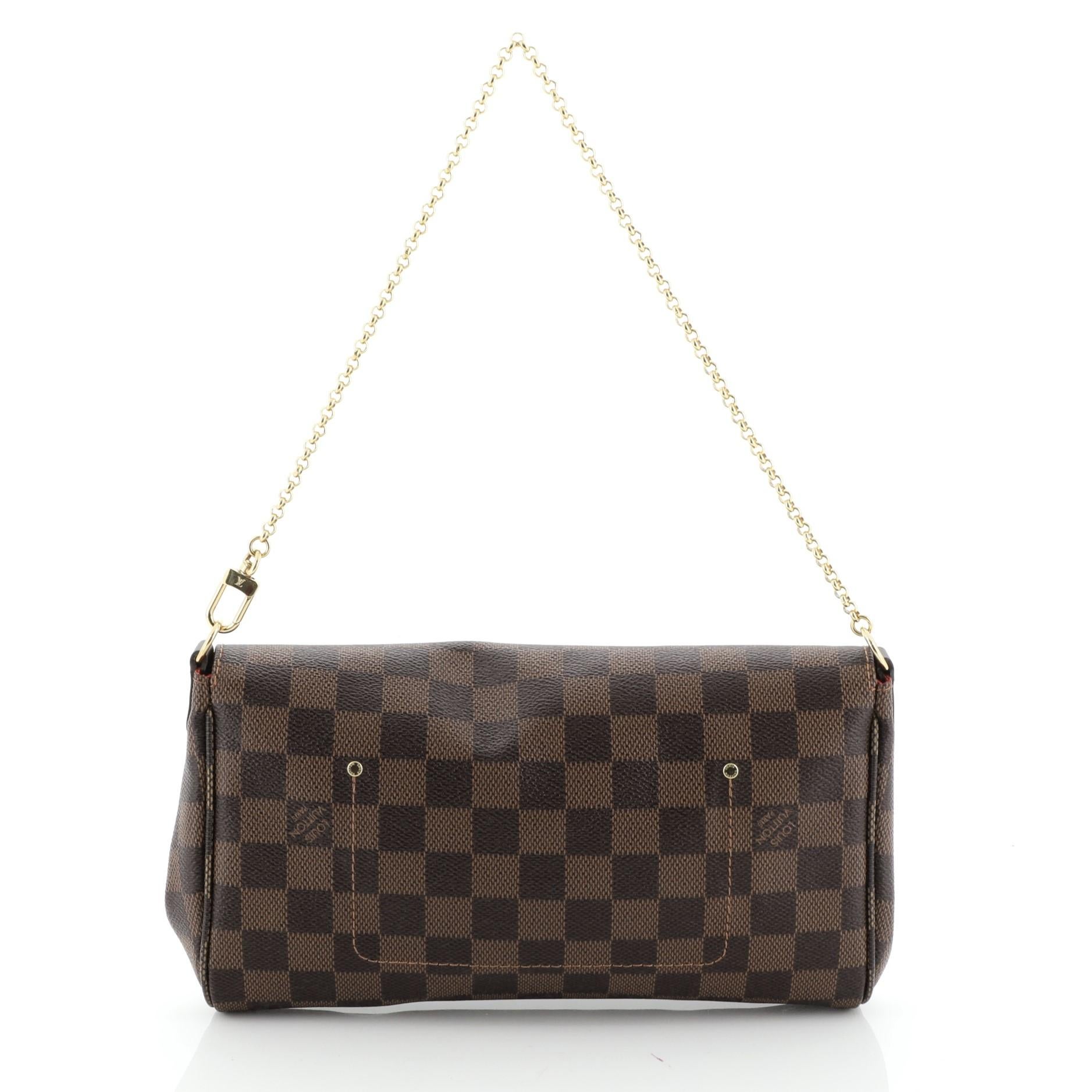 Black Louis Vuitton Favorite Handbag Damier MM