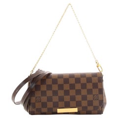 LOUIS VUITTON Favorite PM Bag in Damier Ebene Canvas