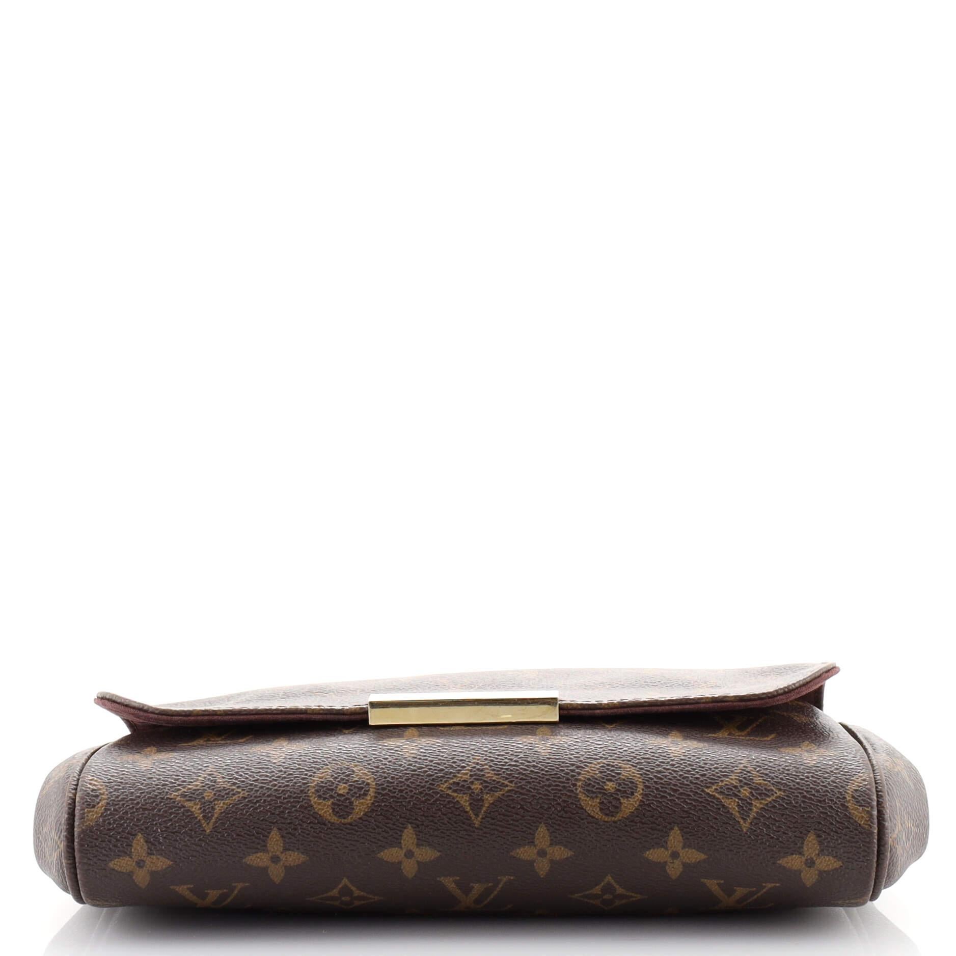 Louis Vuitton Favorite Handbag Monogram Canvas MM In Good Condition In NY, NY
