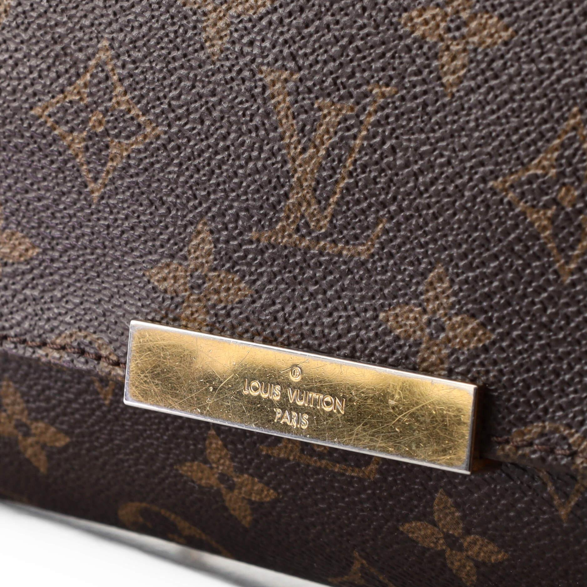 Louis Vuitton Favorite Handbag Monogram Canvas MM In Fair Condition In NY, NY