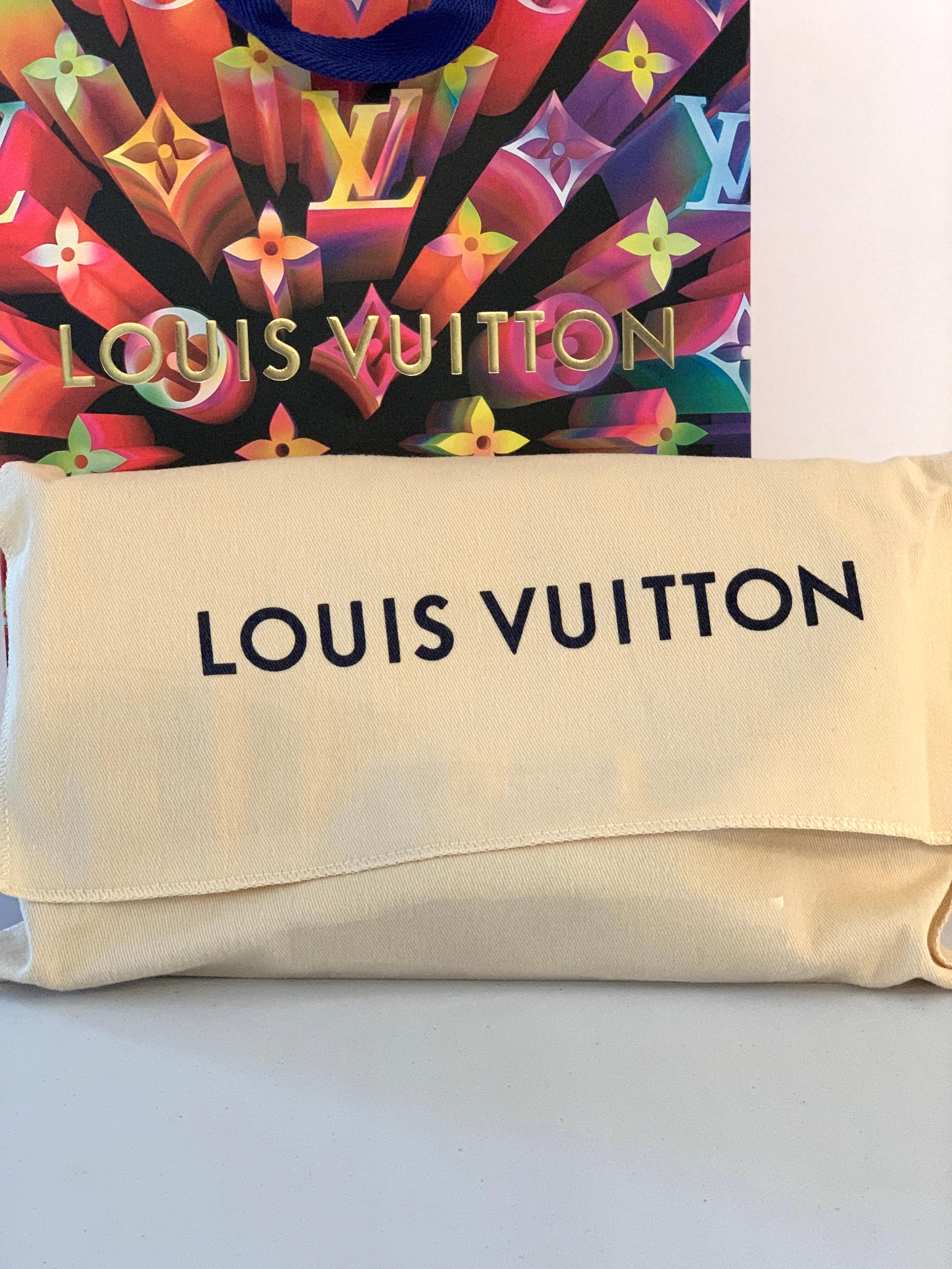Louis Vuitton Favorite MM Damier Azur Canvas Bag Pochette Clutch (Grau)