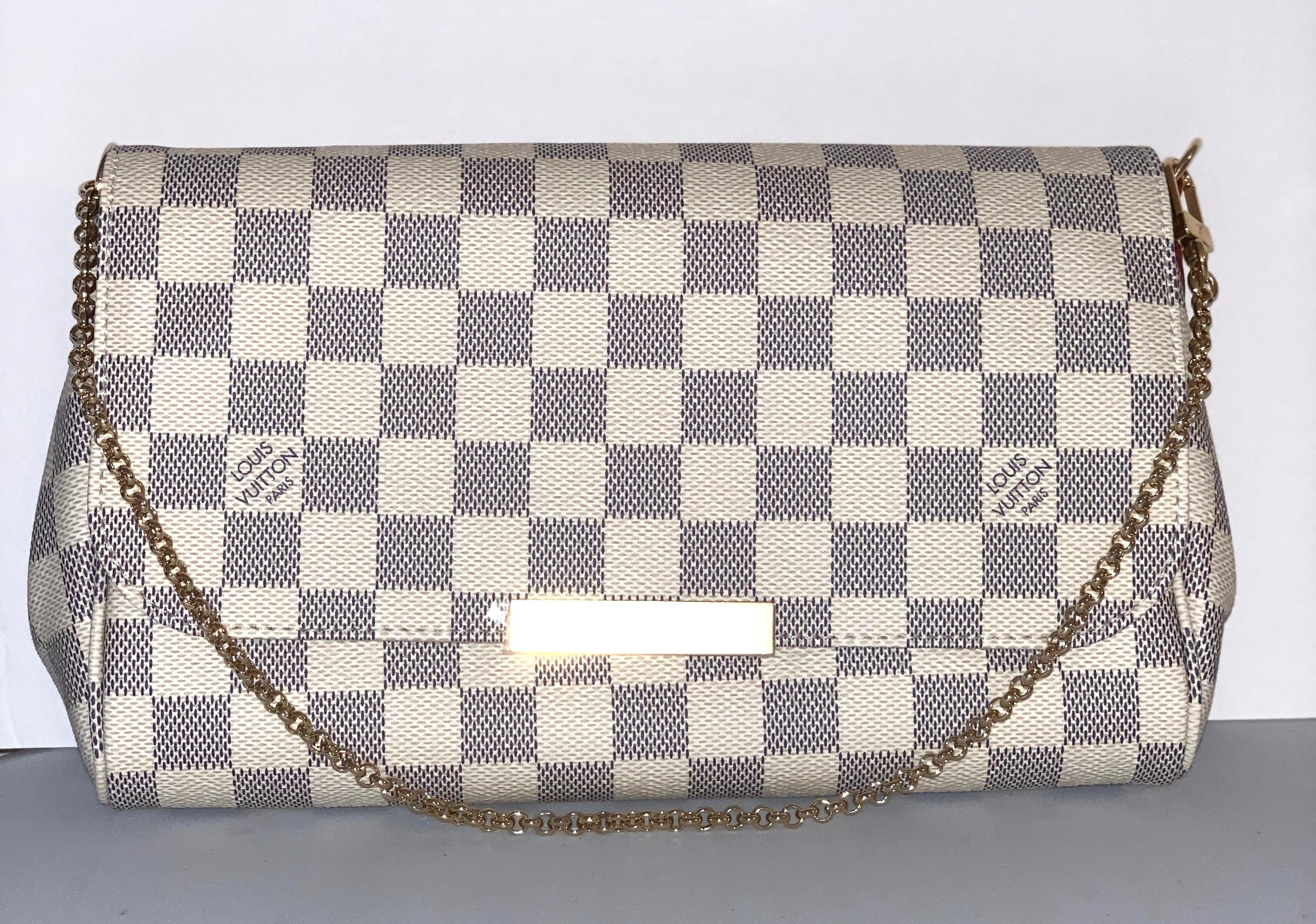 louis vuitton damier azur canvas favorite mm bag