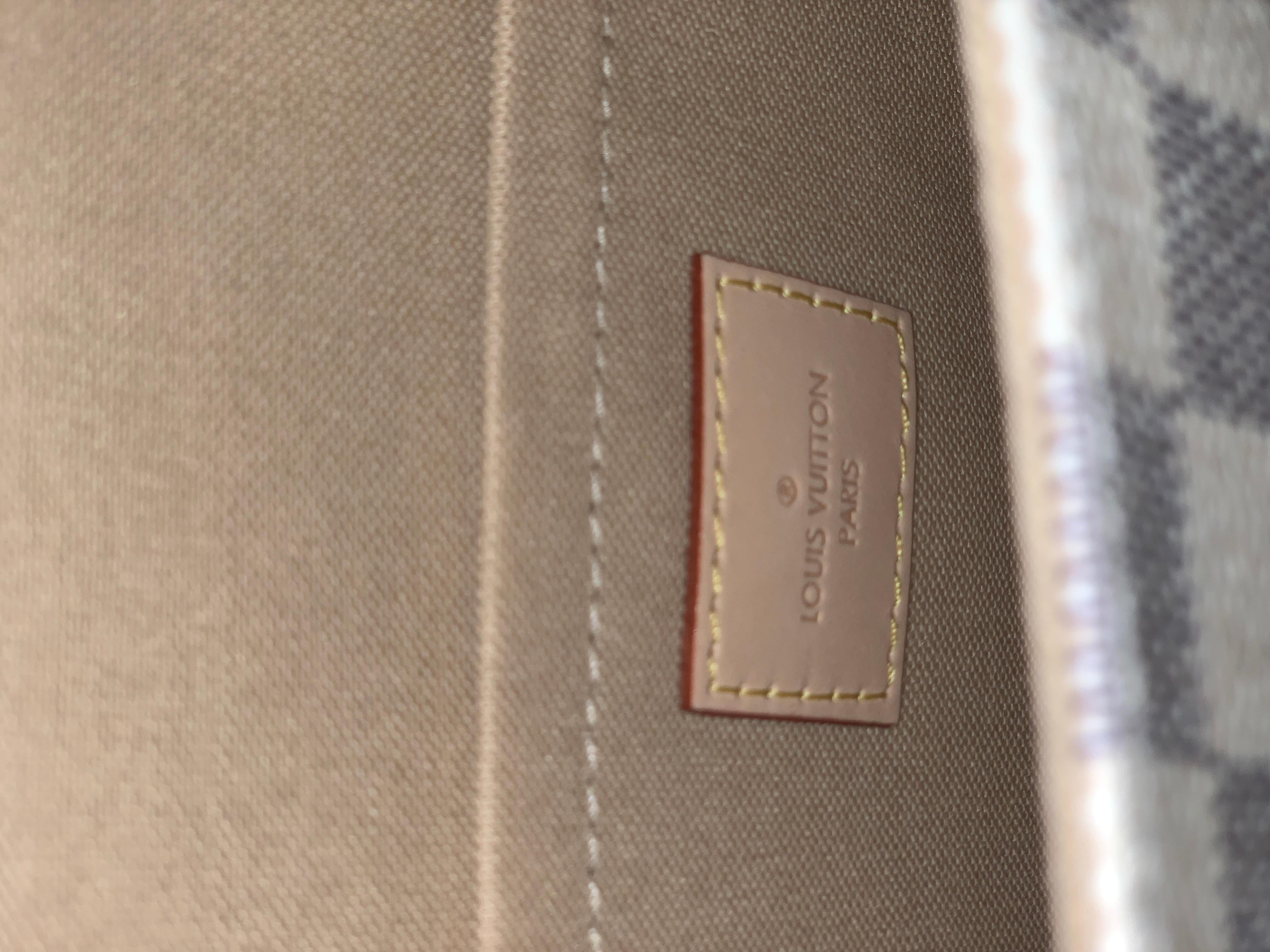 Louis Vuitton Favorite MM Damier Azur Canvas Bag Pochette Clutch 3