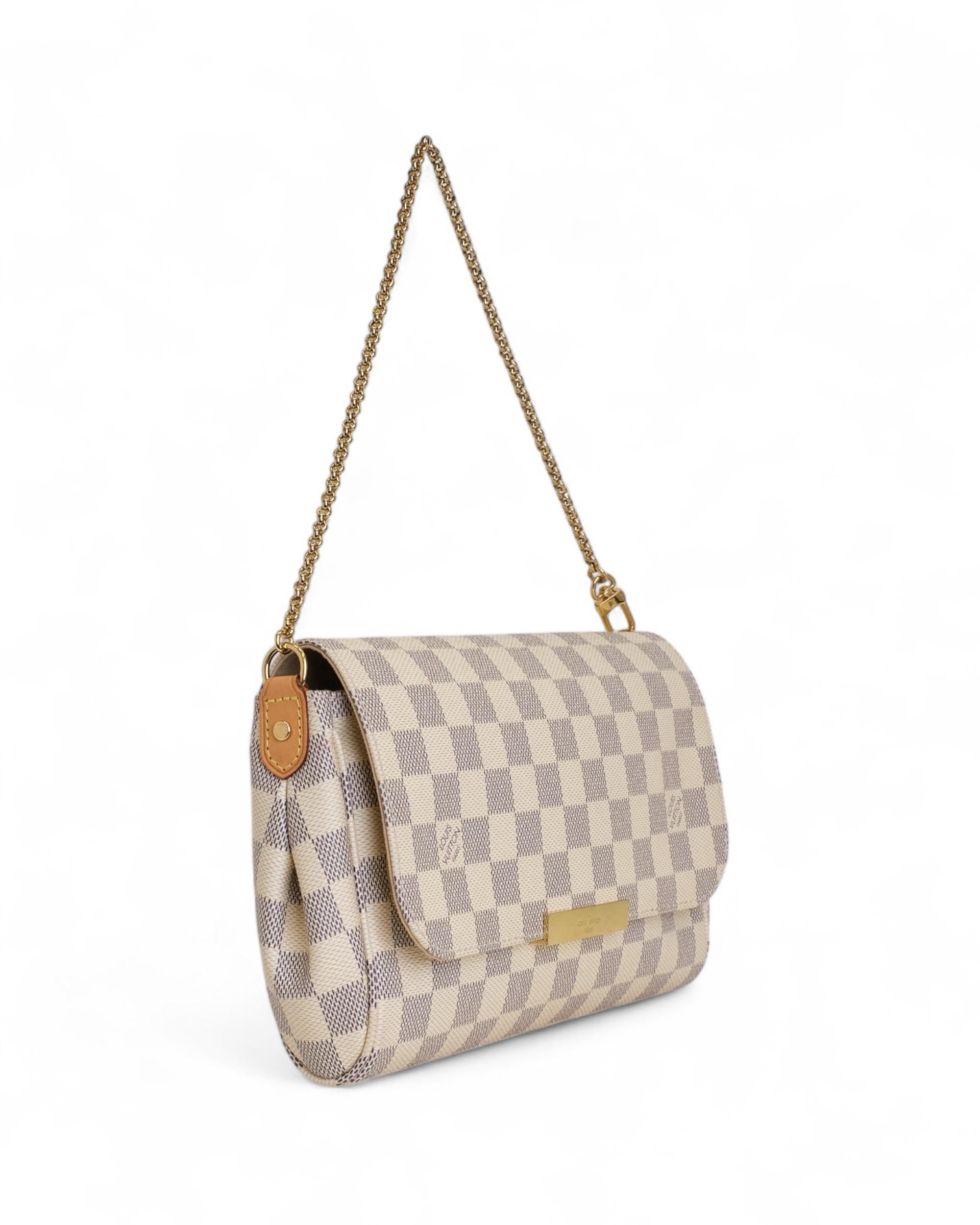 Louis Vuitton Favorite MM Damier Azur In Good Condition For Sale In Torre Del Greco, IT