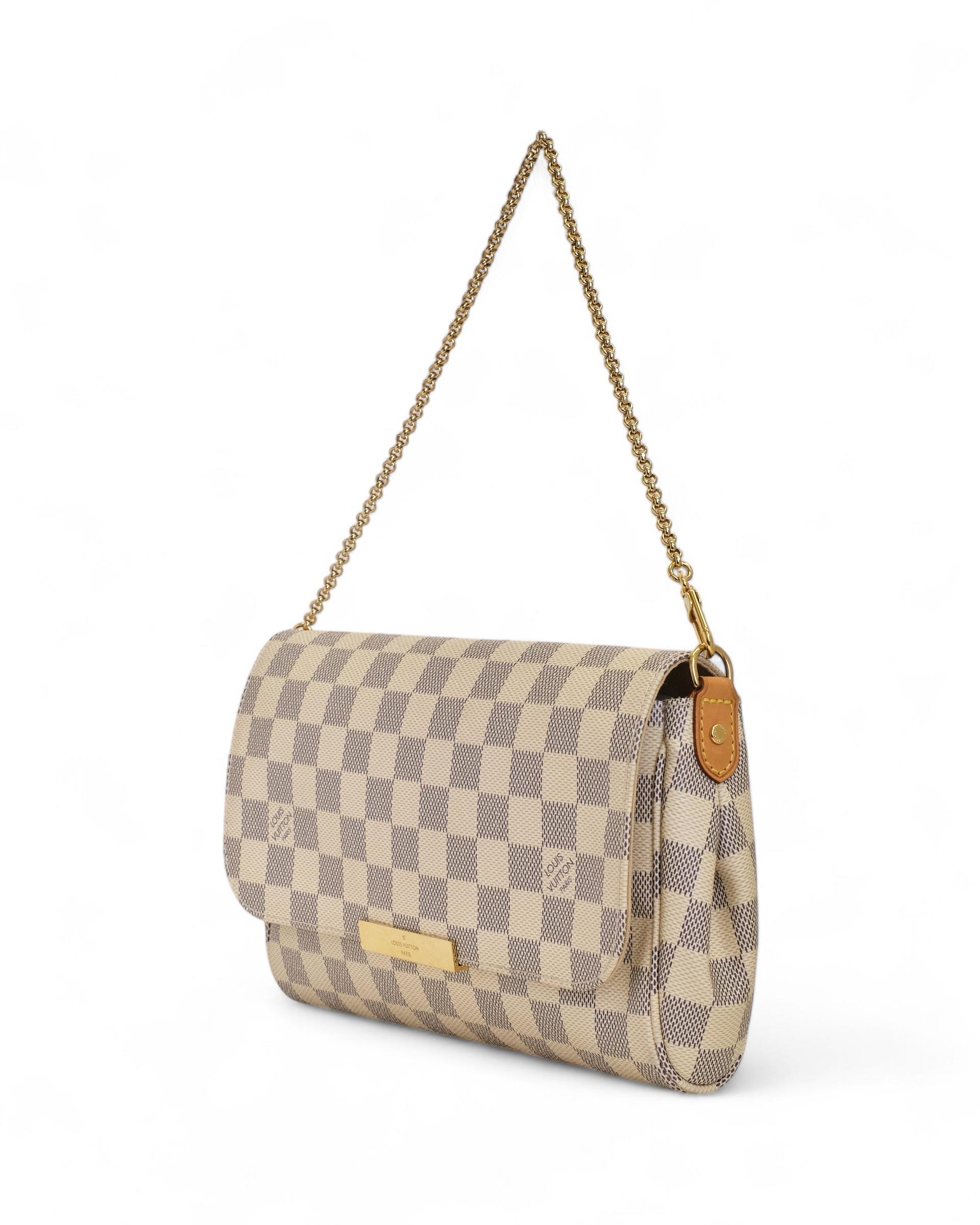 Louis Vuitton Favorite MM Damier Azur For Sale 1