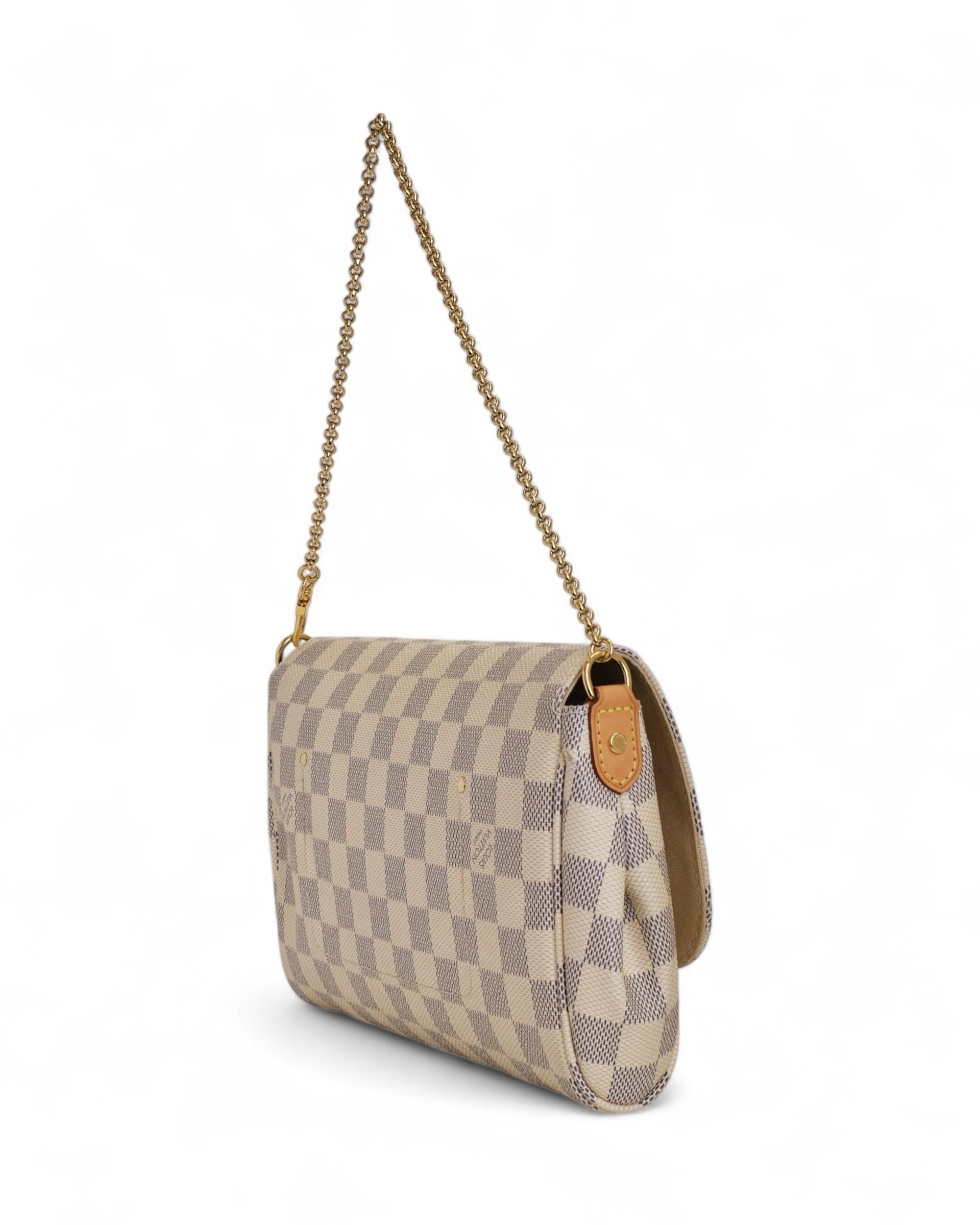 Louis Vuitton Favorite MM Damier Azur For Sale 3