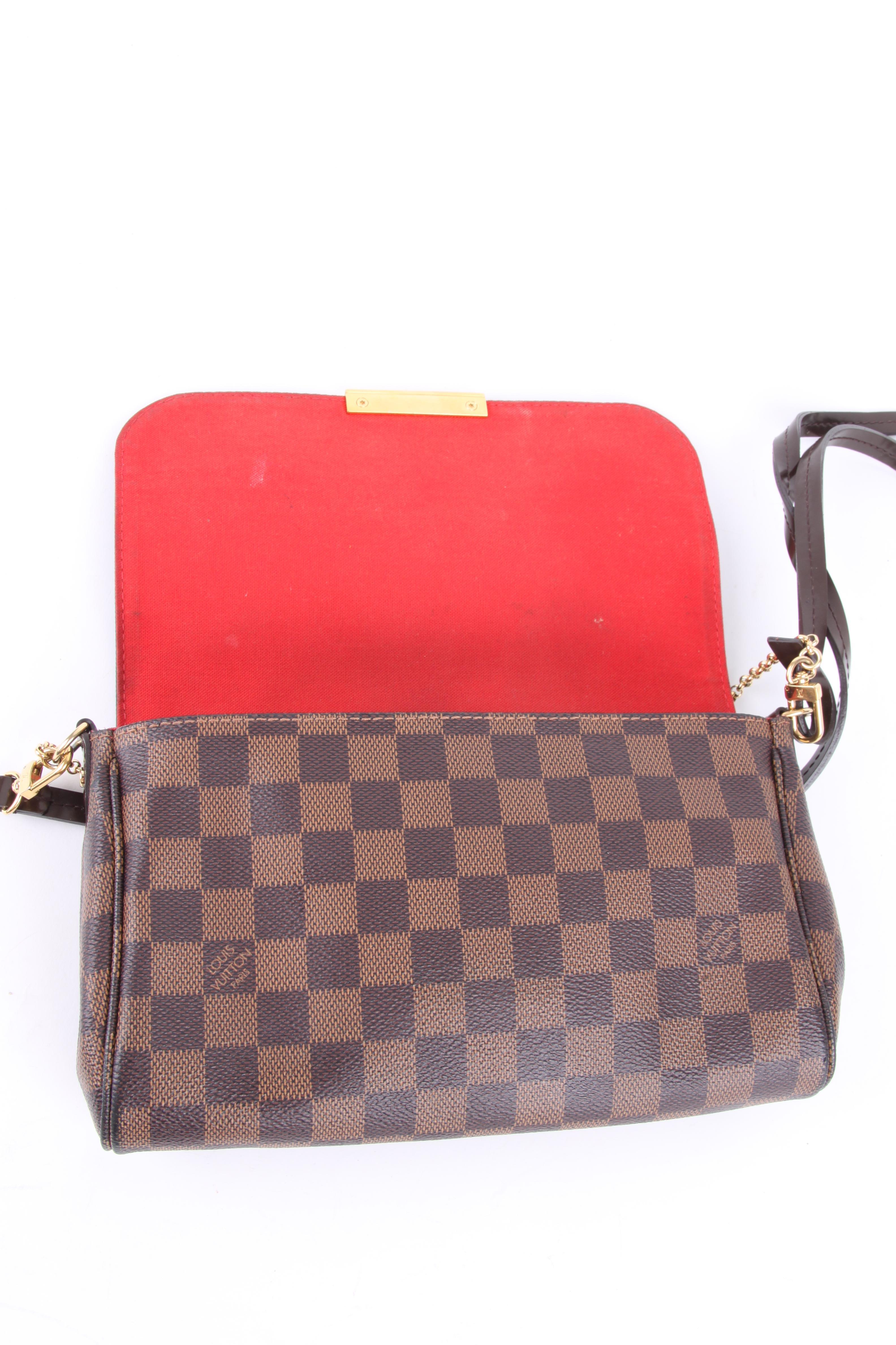 Louis Vuitton Favorite MM Damier Ebene Canvas Handbag 6
