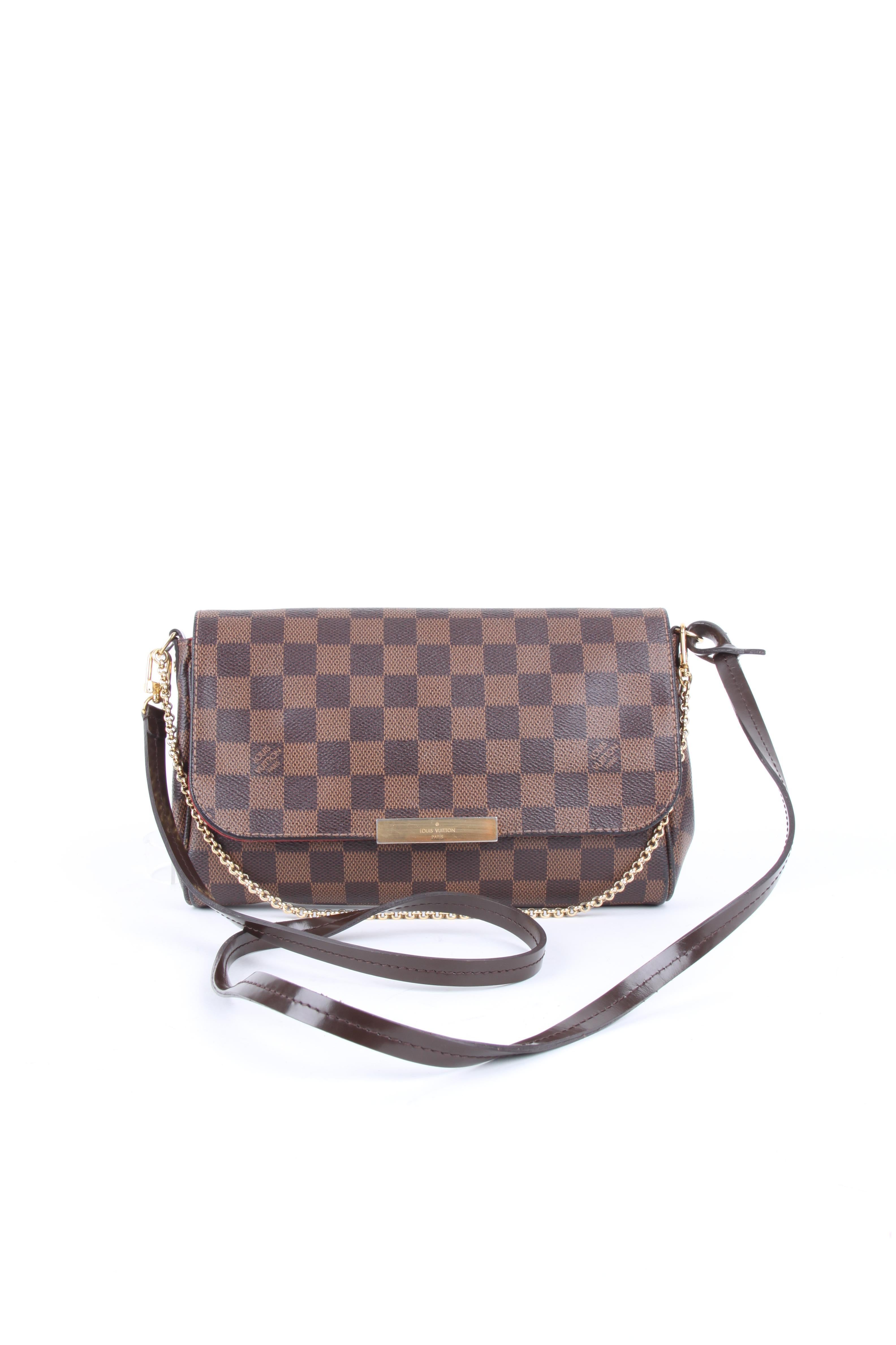 Louis Vuitton Favorite MM Damier Ebene Canvas Handbag In Good Condition In Baarn, NL