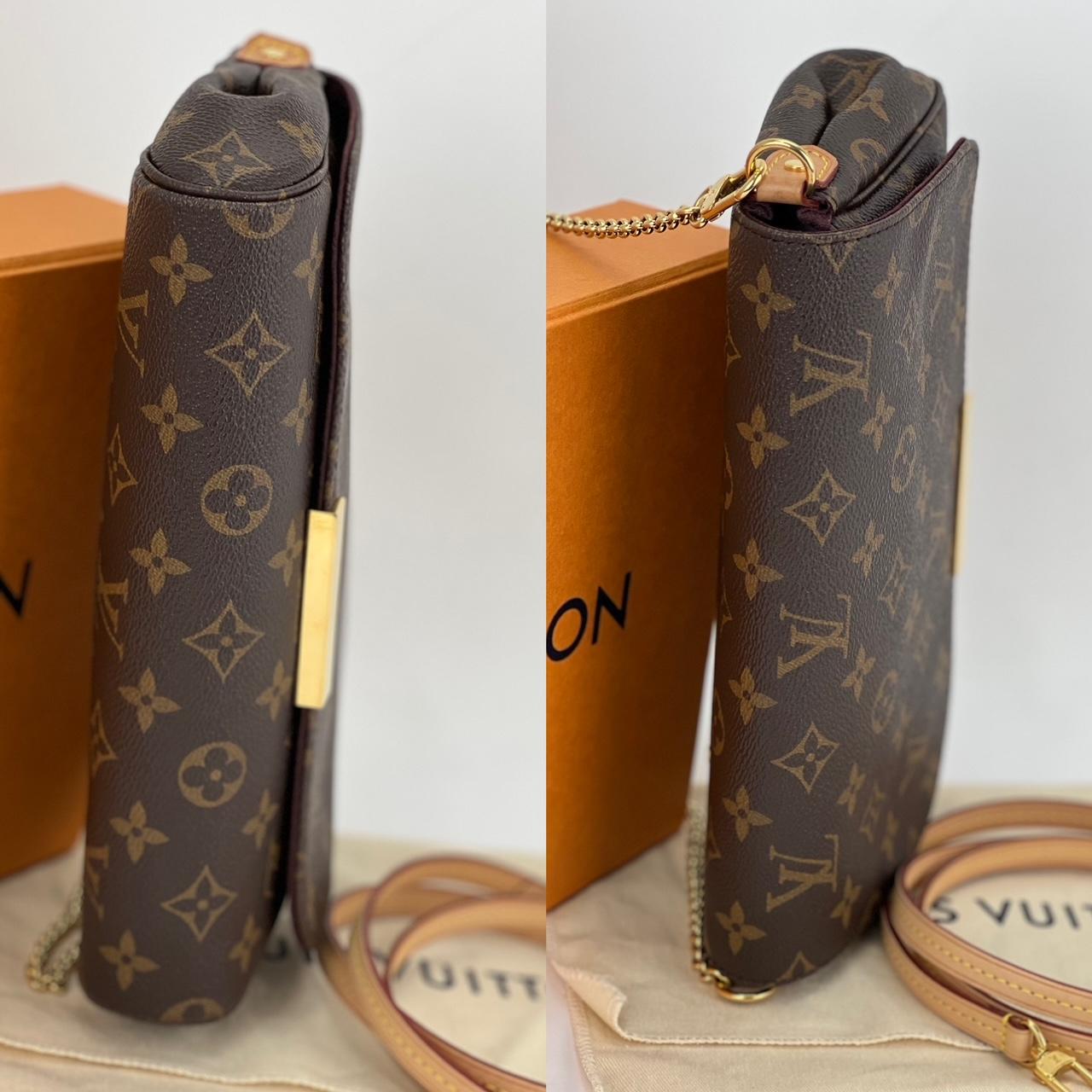 Louis Vuitton Favorite MM Monogram Canvas Clutch Purse Crossbody Hand Bag 4