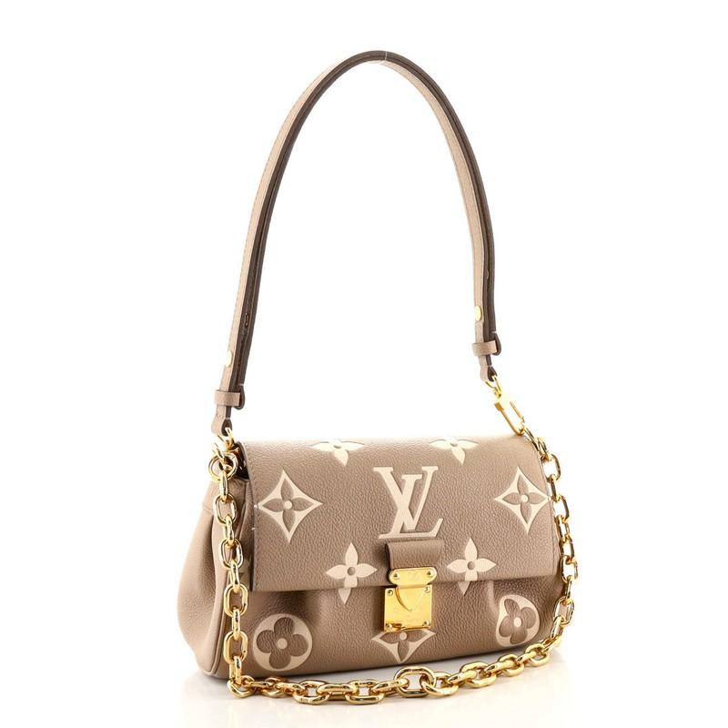 Louis Vuitton Favorite NM Handtasche Bicolor Monogramm Empreinte Riesen (Braun)