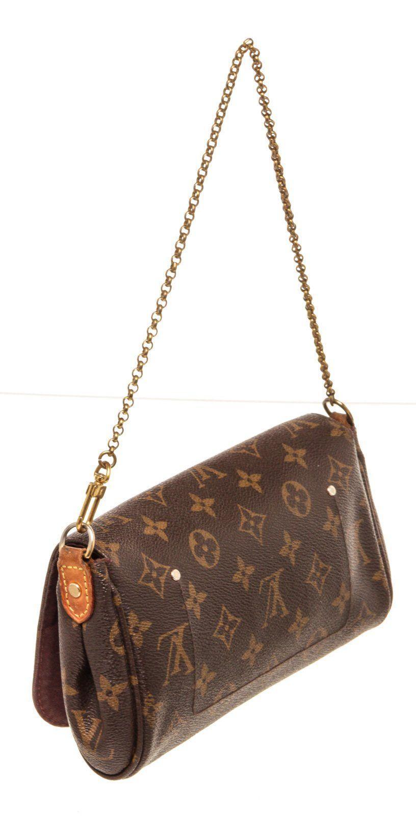 Louis Vuitton Favorite PM Brown Monogram Canvas Cross Body Bag In Good Condition In Irvine, CA