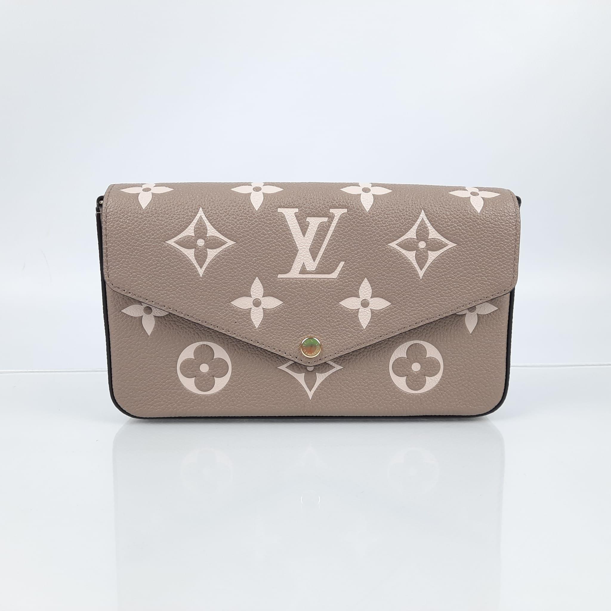 Louis Vuitton Felicie clutch Monogram Empreinte embossed supple grained  In New Condition In Nicosia, CY
